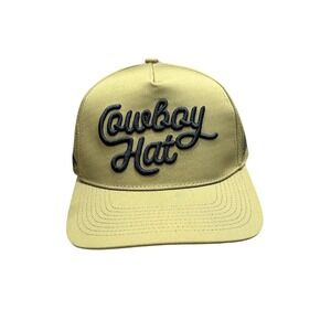 Cowboy Hat Snapback Men's Olive Green Adjustable Baseball Cap USA Flag